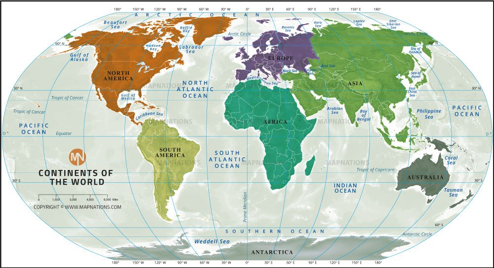 World Continent Map