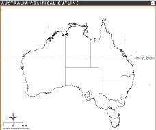 Australia Outline Map