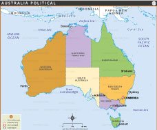 Political map of Australia