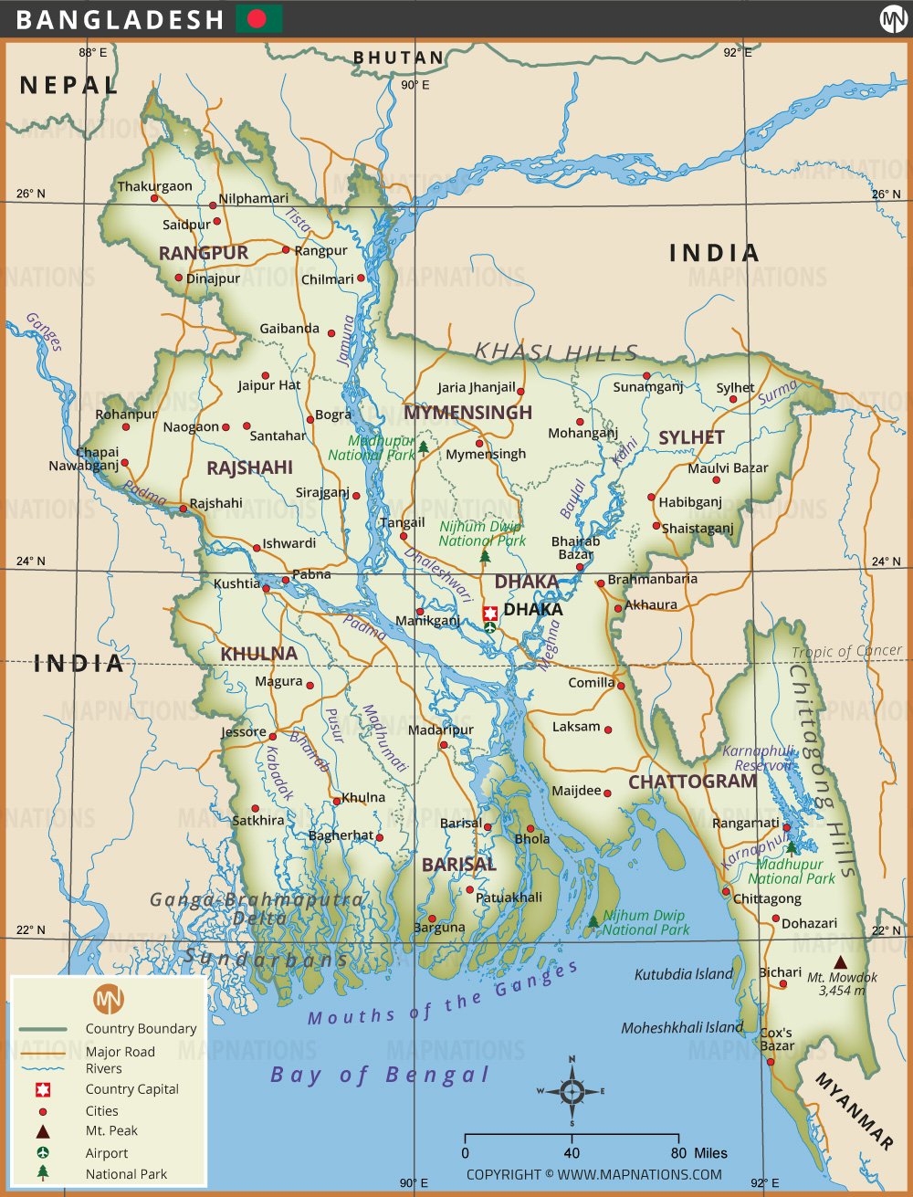 Map of Bangladesh