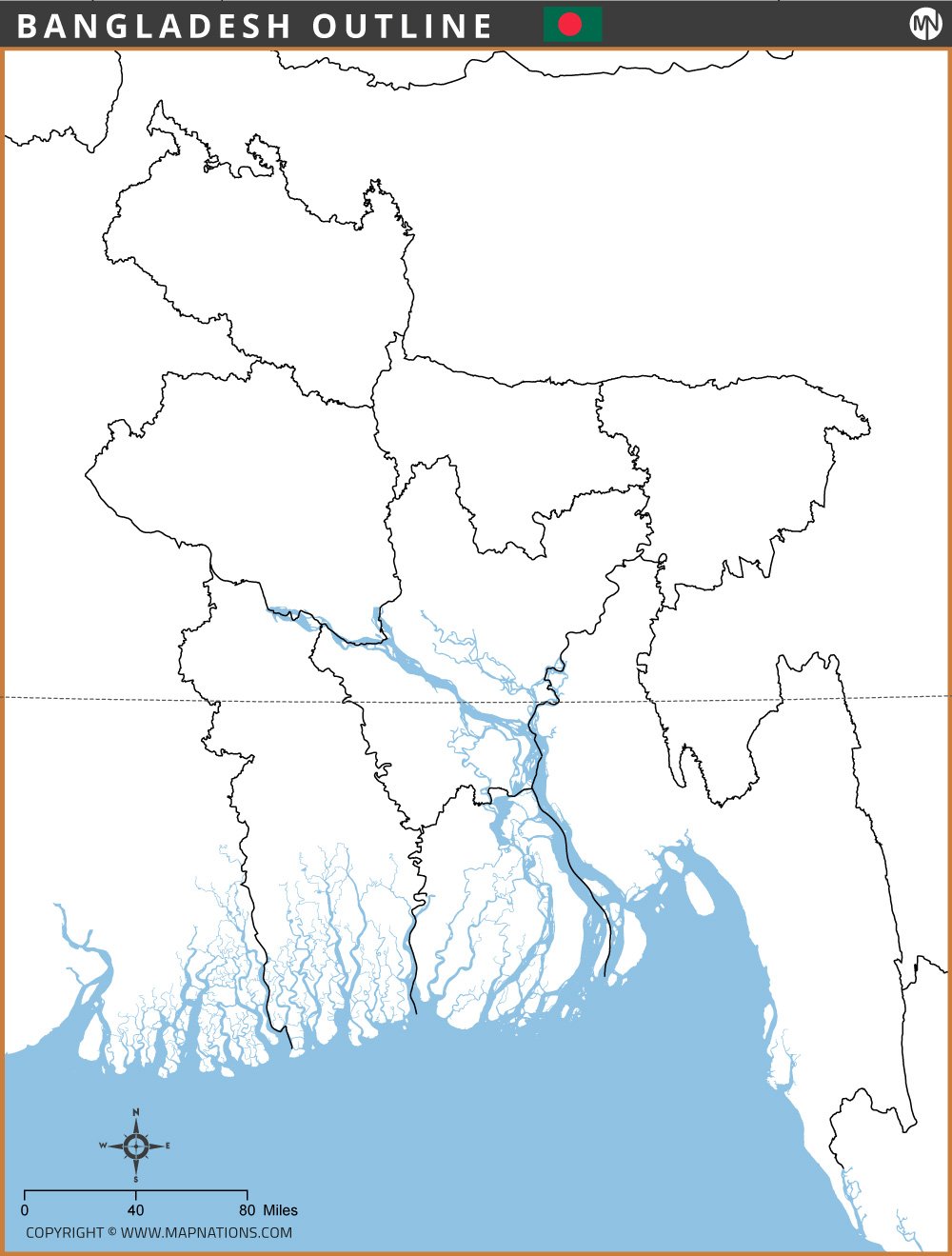 Outline Map of Bangladesh