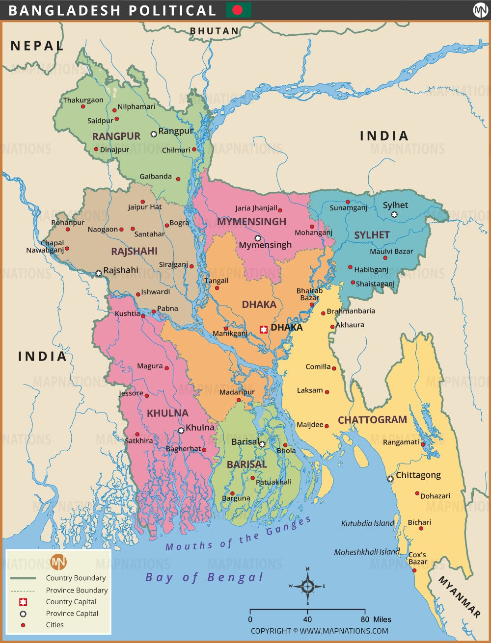 Political Map of Bangladesh