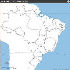 Brazil Outline Map