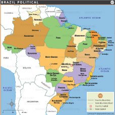 Political map of Brazil