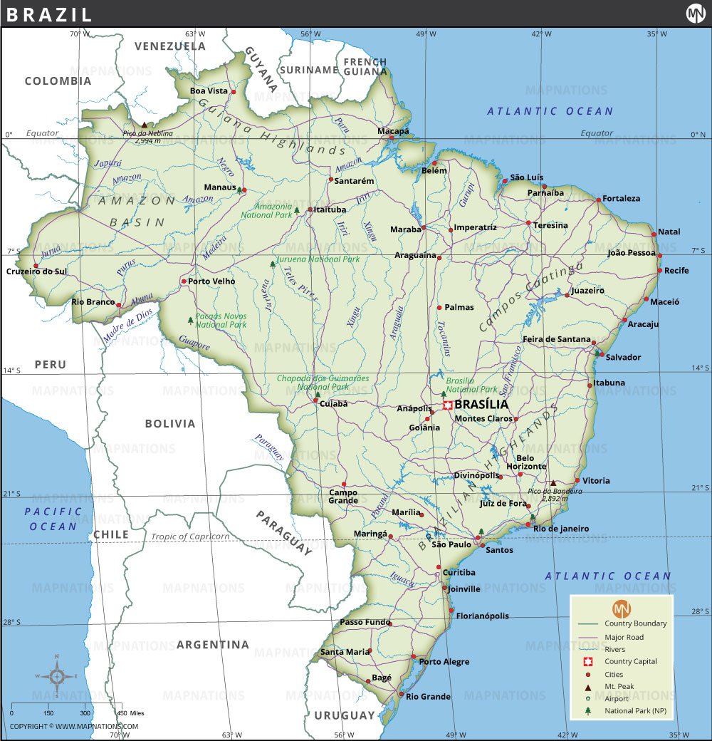 Map of Brazil Map