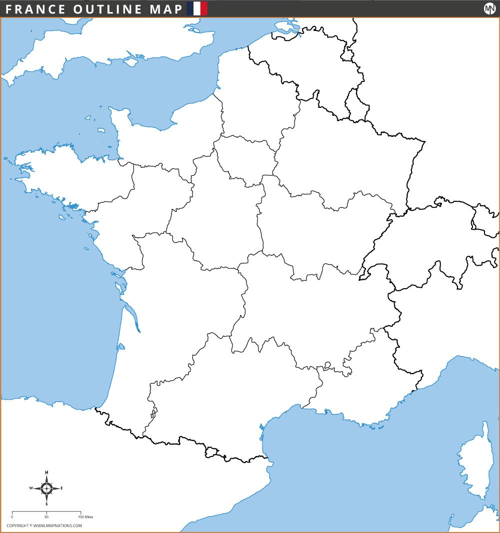 France Outline Map