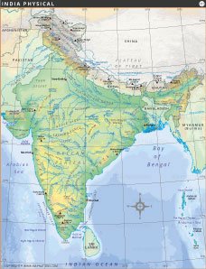 India Physical Map