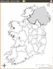 Ireland Outline Map