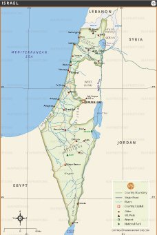 Map of israel