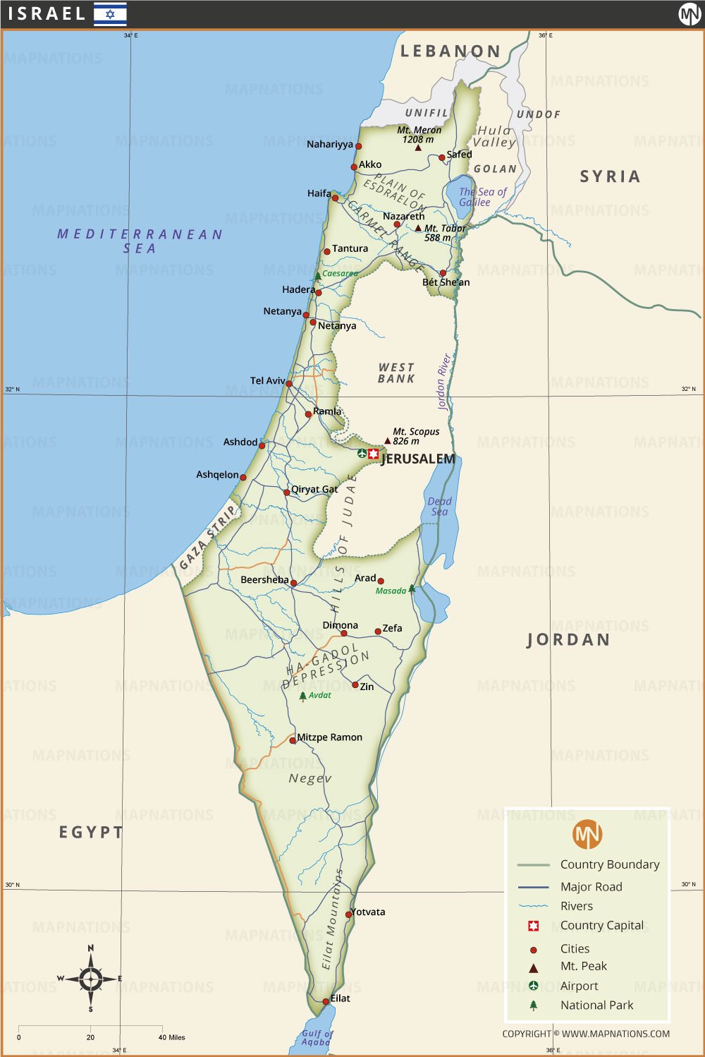 Map of Israel