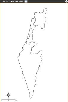 Israel Outline Map