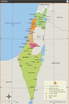 Israel Political Map