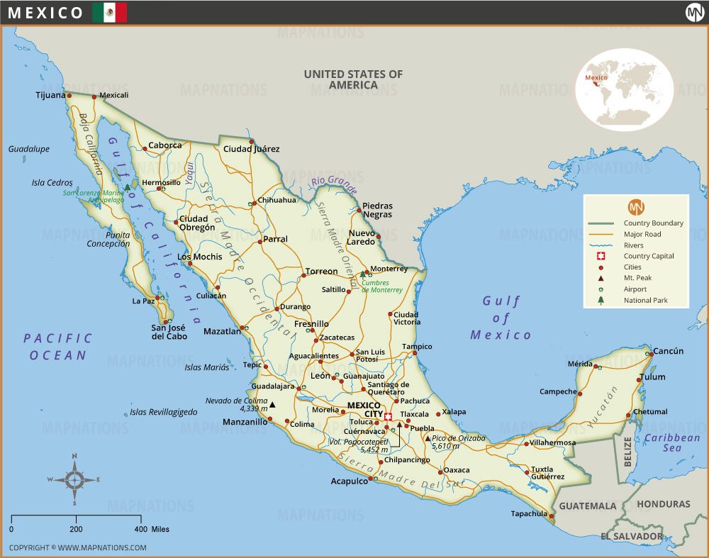 Map of Mexico