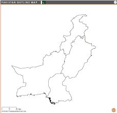 Pakistan Outline Map