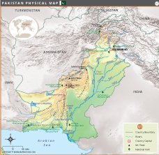 Pakistan Physical Map