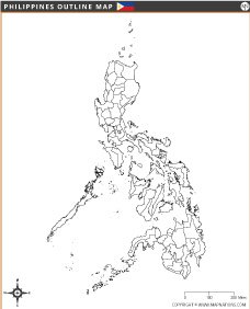 Philippines Outline Map