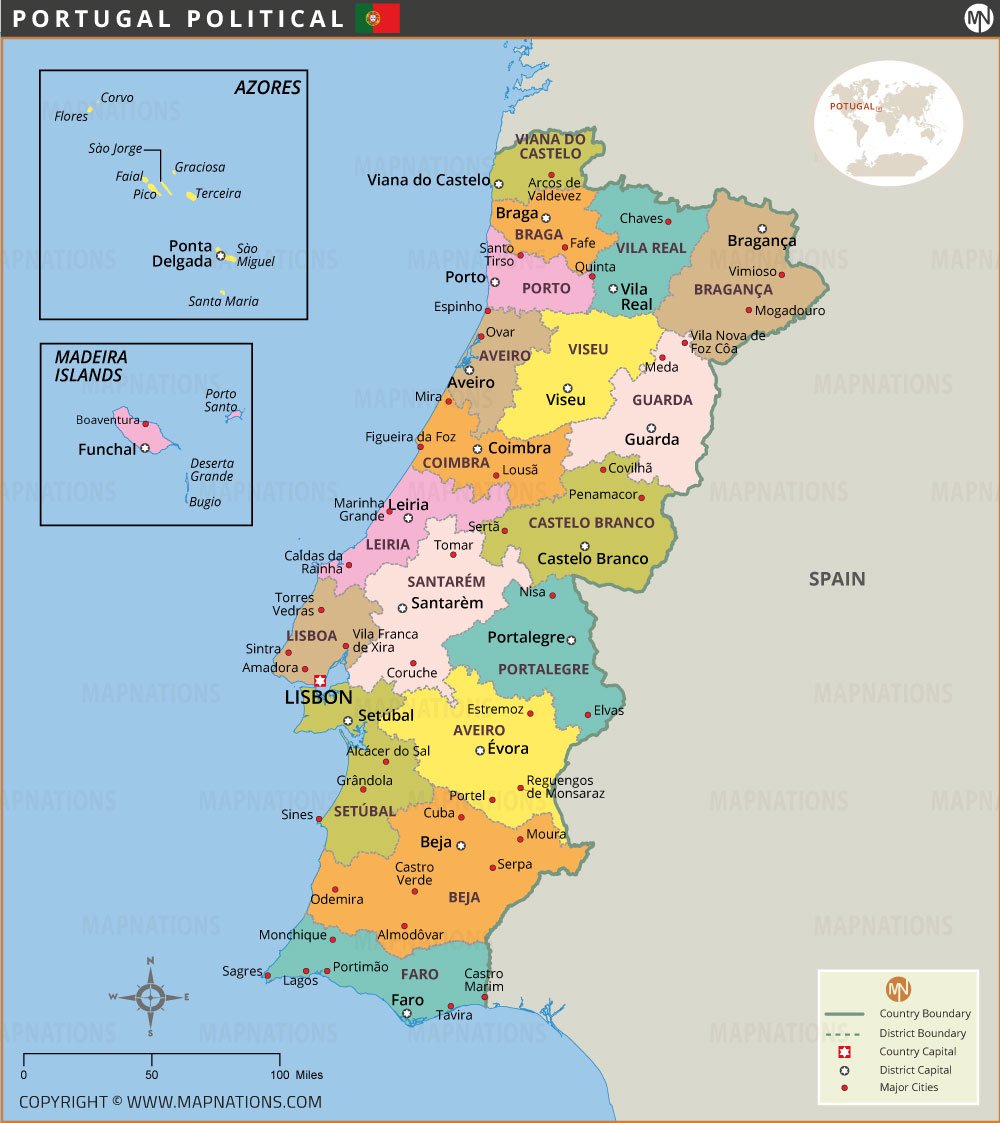 Map of Portugal