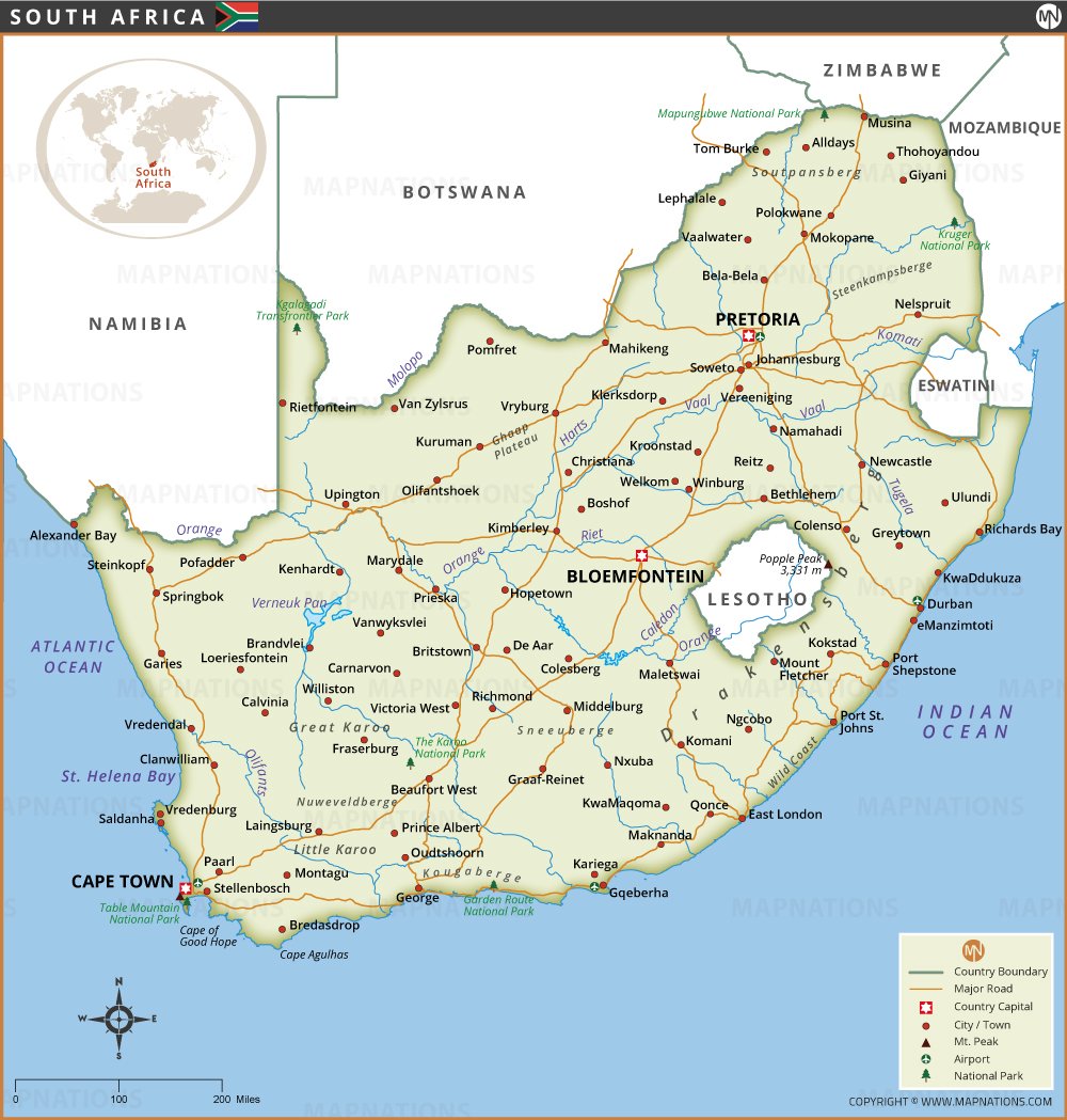 South Africa Map