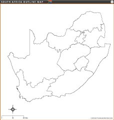 South Africa Outline Map