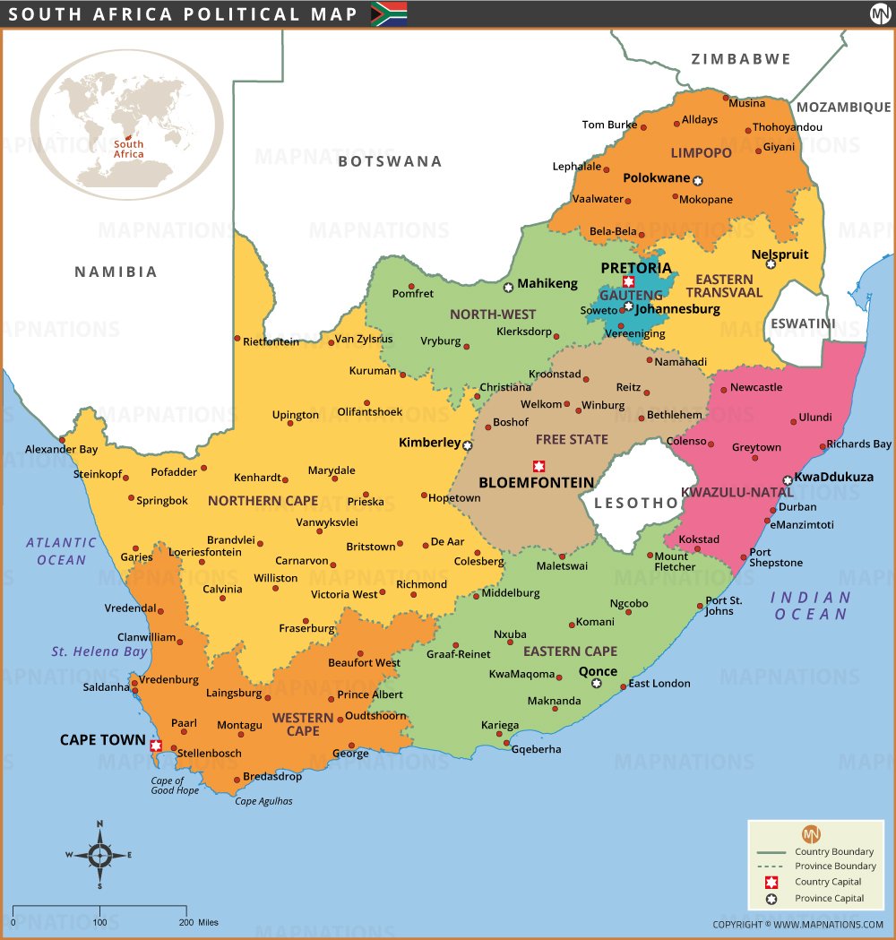 South Africa Political Map