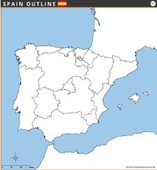 Spain Outline Map