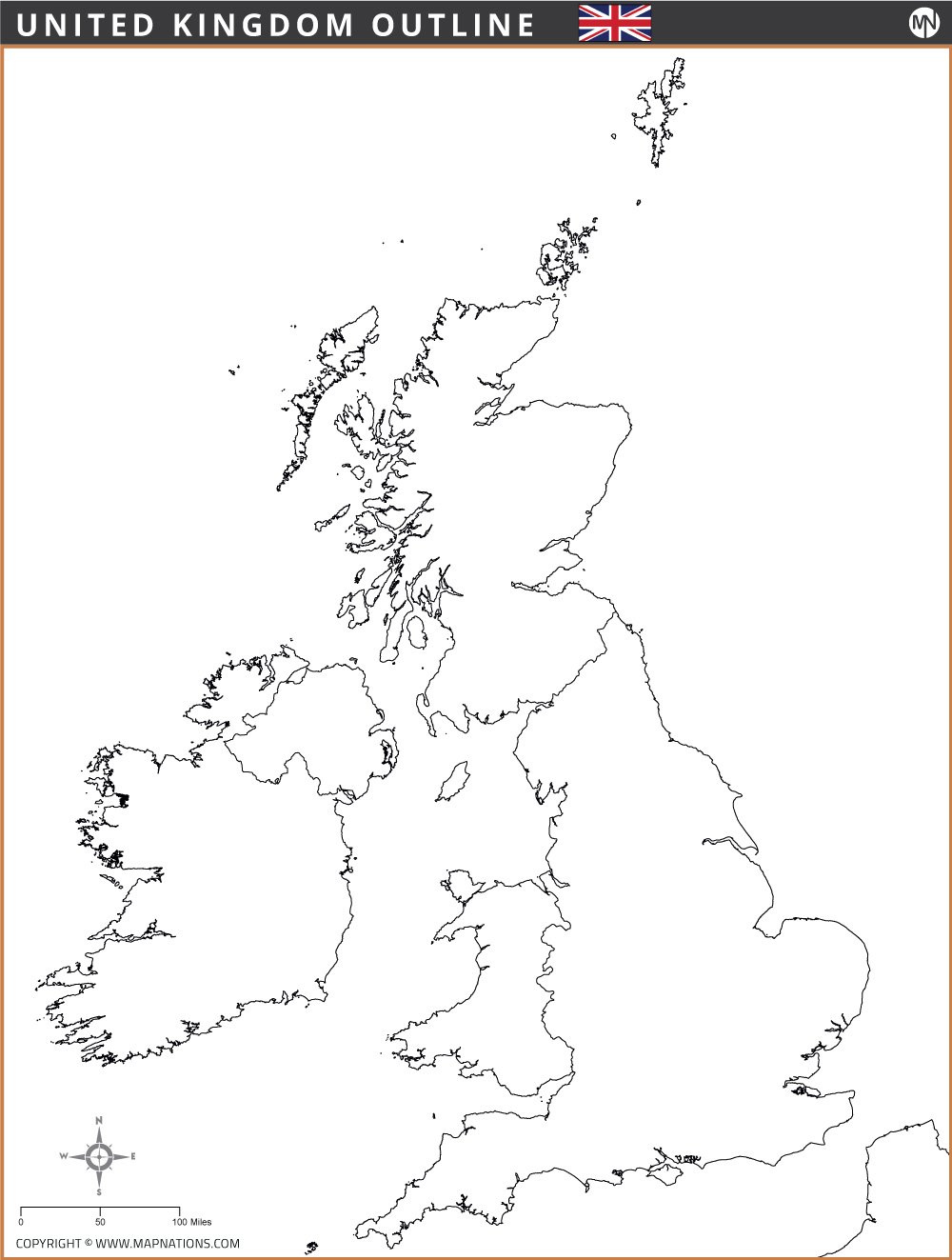 United Kingdom Outline Map