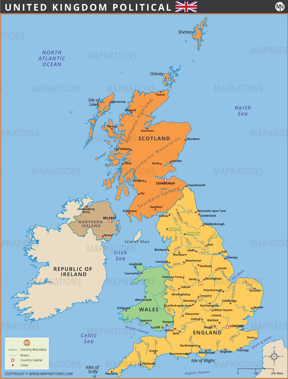 United Kingdom Political Map