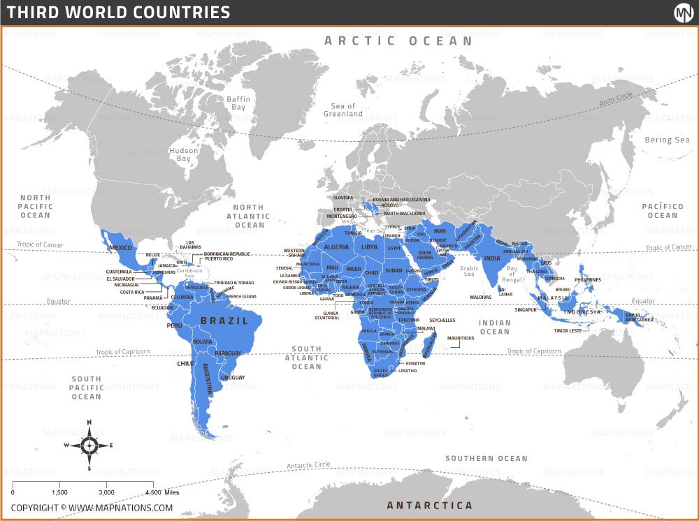 Third World Countries Map