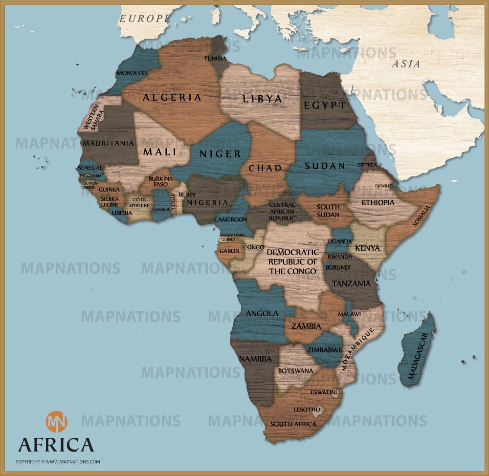 Africa Decor Map