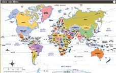 World Map in Hindi